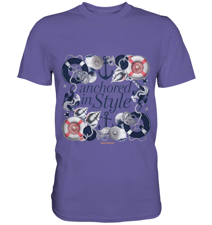 Anchored in Style – Elegantes Maritimes Design für Meerliebhaber - Premium Shirt Bright Lights Arts
