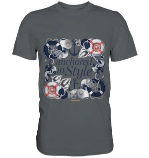 Anchored in Style – Elegantes Maritimes Design für Meerliebhaber - Premium Shirt Bright Lights Arts