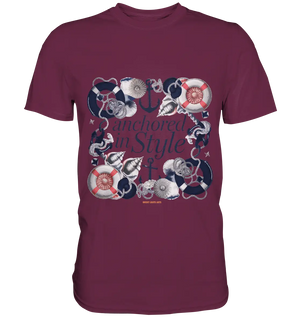 Anchored in Style – Elegantes Maritimes Design für Meerliebhaber - Premium Shirt Bright Lights Arts