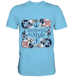 Anchored in Style – Elegantes Maritimes Design für Meerliebhaber - Premium Shirt Bright Lights Arts