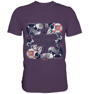 Anchored in Style – Elegantes Maritimes Design für Meerliebhaber - Premium Shirt Bright Lights Arts