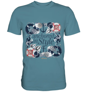 Anchored in Style – Elegantes Maritimes Design für Meerliebhaber - Premium Shirt Bright Lights Arts