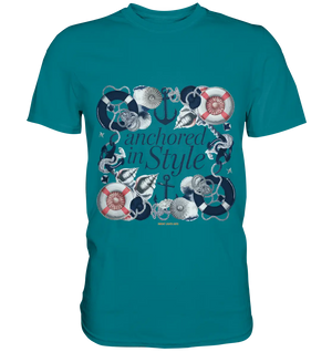 Anchored in Style – Elegantes Maritimes Design für Meerliebhaber - Premium Shirt Bright Lights Arts