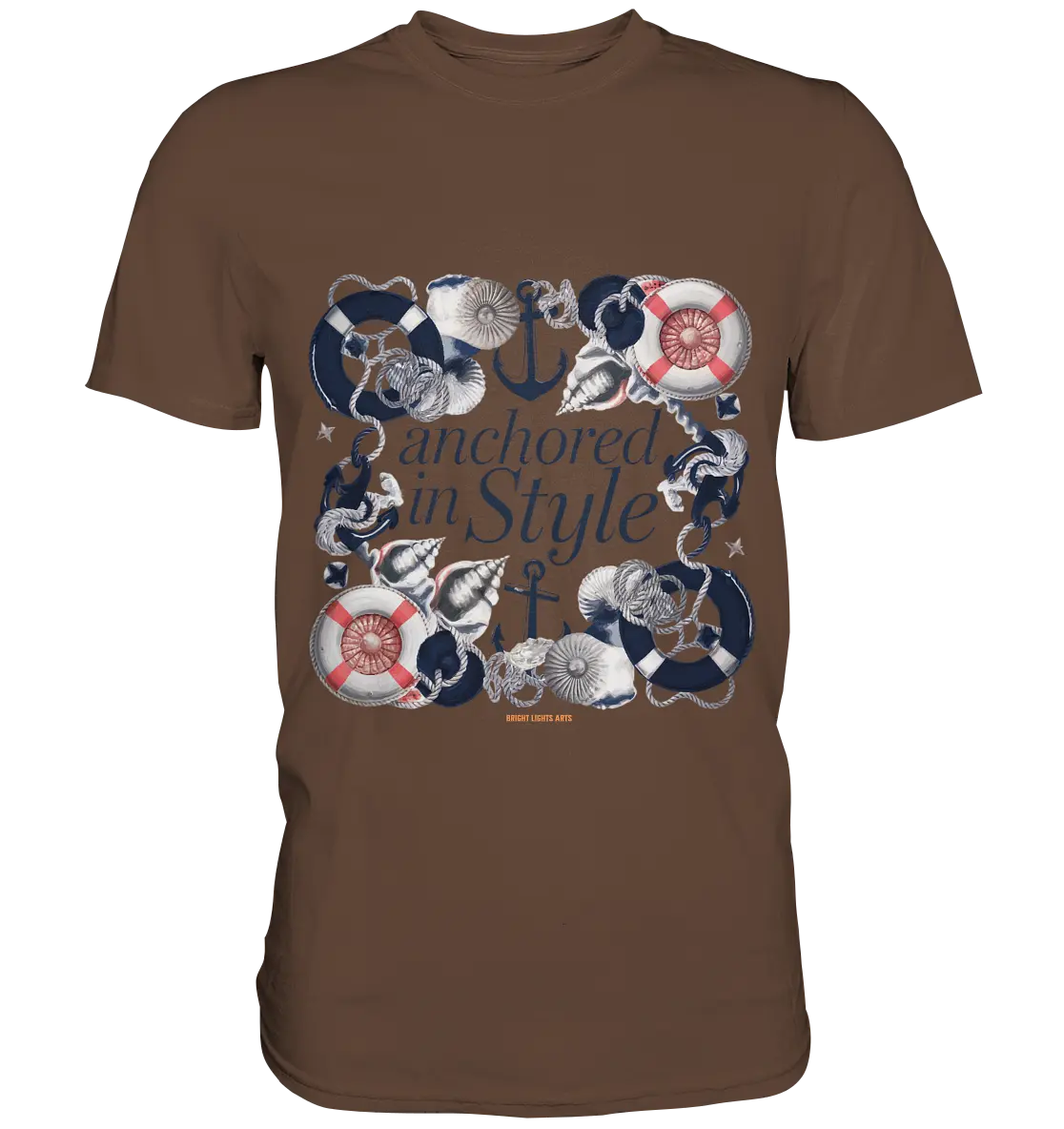 Anchored in Style – Elegantes Maritimes Design für Meerliebhaber - Premium Shirt Bright Lights Arts