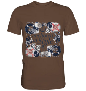 Anchored in Style – Elegantes Maritimes Design für Meerliebhaber - Premium Shirt Bright Lights Arts