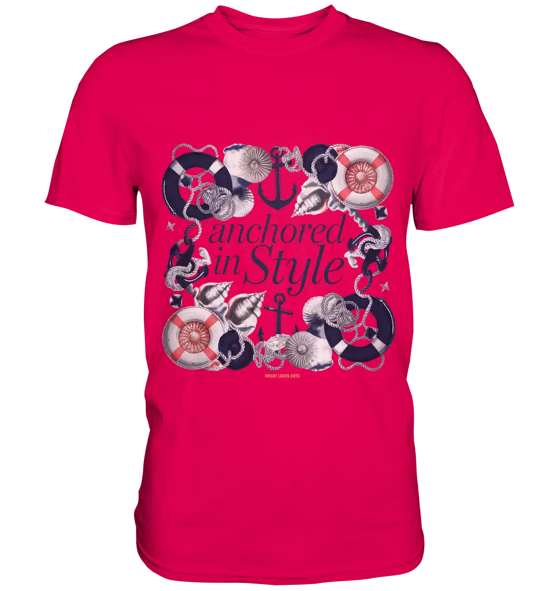 Anchored in Style – Elegantes Maritimes Design für Meerliebhaber - Premium Shirt Bright Lights Arts