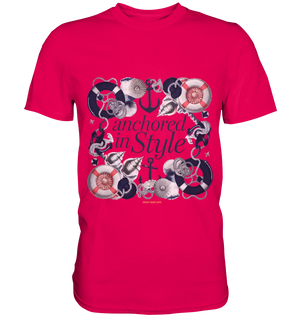 Anchored in Style – Elegantes Maritimes Design für Meerliebhaber - Premium Shirt Bright Lights Arts
