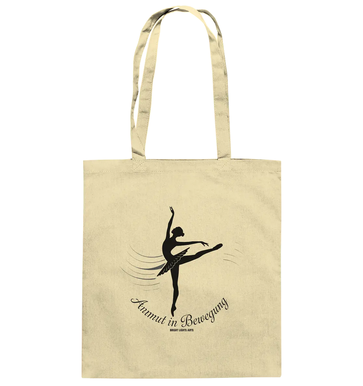 Anmut in Bewegung – Inspirierendes Ballettdesign voller Eleganz - Baumwolltasche Bright Lights Arts