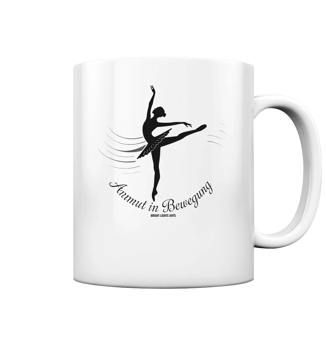 Anmut in Bewegung – Inspirierendes Ballettdesign voller Eleganz - Tasse glossy Bright Lights Arts