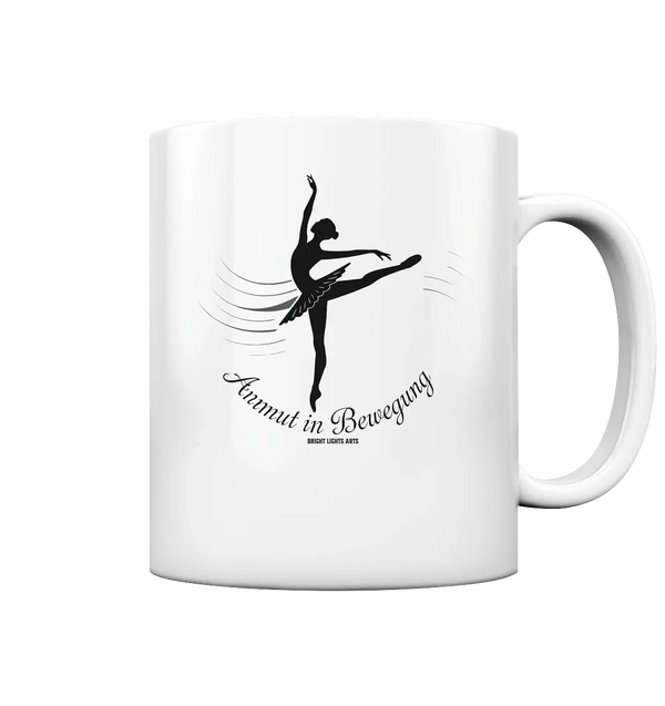Anmut in Bewegung – Inspirierendes Ballettdesign voller Eleganz - Tasse glossy Bright Lights Arts