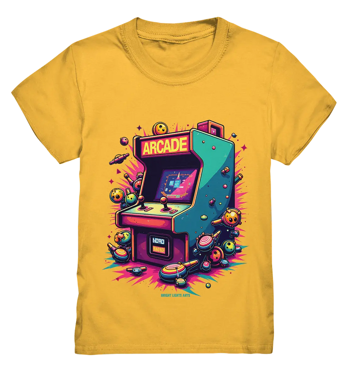 Arcade Action – Farbige Hommage an die Welt der Spielhallen - Kids Premium Shirt Bright Lights Arts