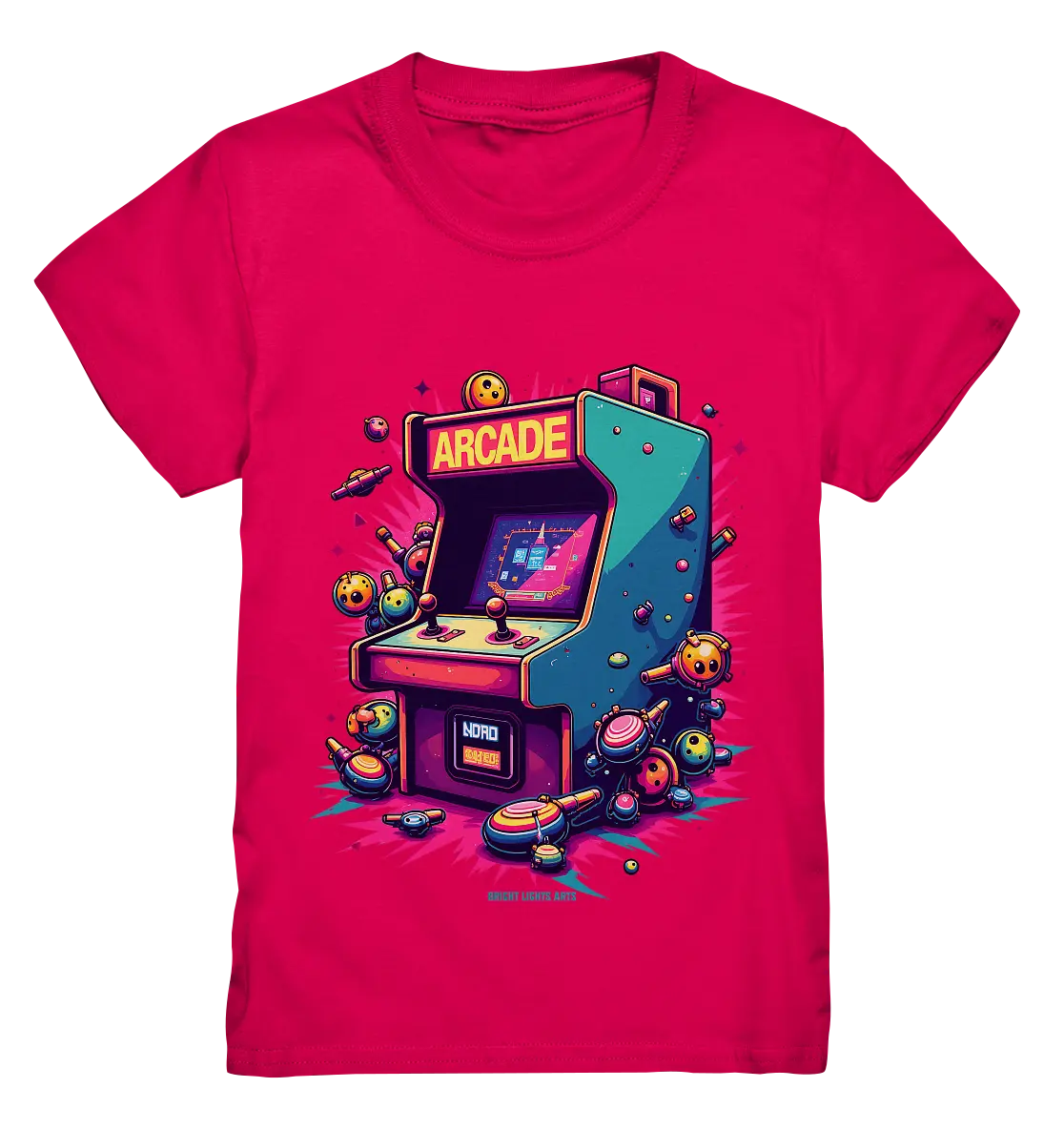 Arcade Action – Farbige Hommage an die Welt der Spielhallen - Kids Premium Shirt Bright Lights Arts