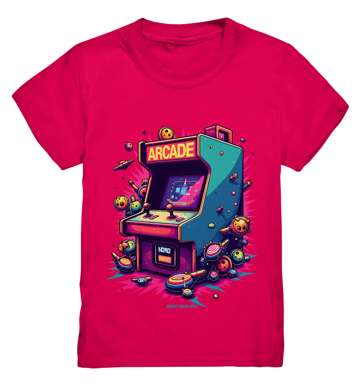 Arcade Action – Farbige Hommage an die Welt der Spielhallen - Kids Premium Shirt Bright Lights Arts