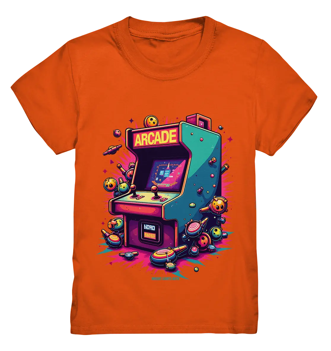 Arcade Action – Farbige Hommage an die Welt der Spielhallen - Kids Premium Shirt Bright Lights Arts