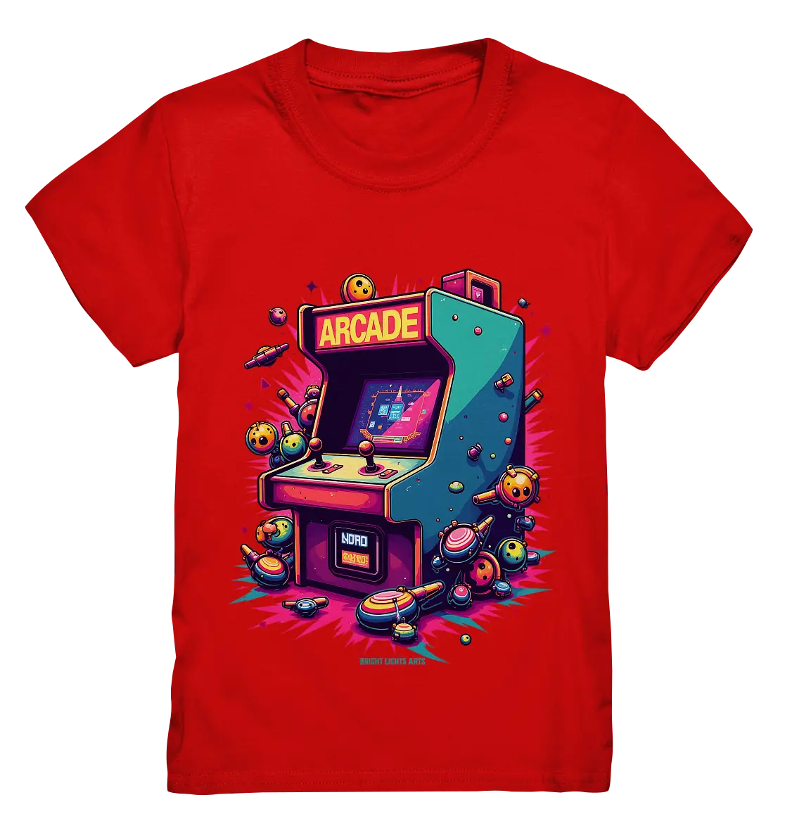 Arcade Action – Farbige Hommage an die Welt der Spielhallen - Kids Premium Shirt Bright Lights Arts