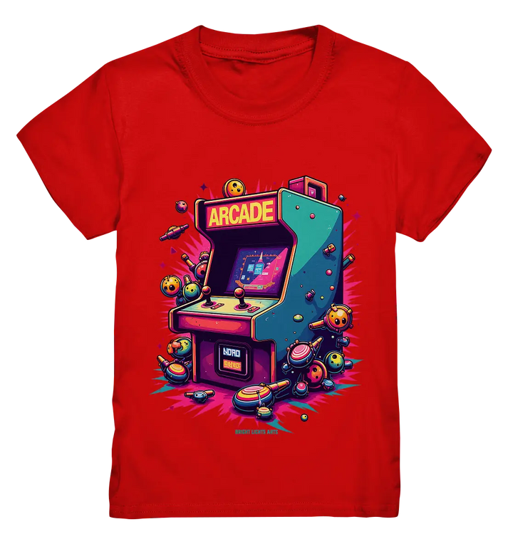 Arcade Action – Farbige Hommage an die Welt der Spielhallen - Kids Premium Shirt Bright Lights Arts