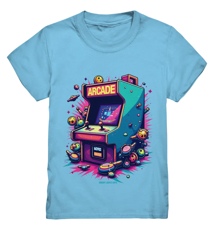 Arcade Action – Farbige Hommage an die Welt der Spielhallen - Kids Premium Shirt Bright Lights Arts