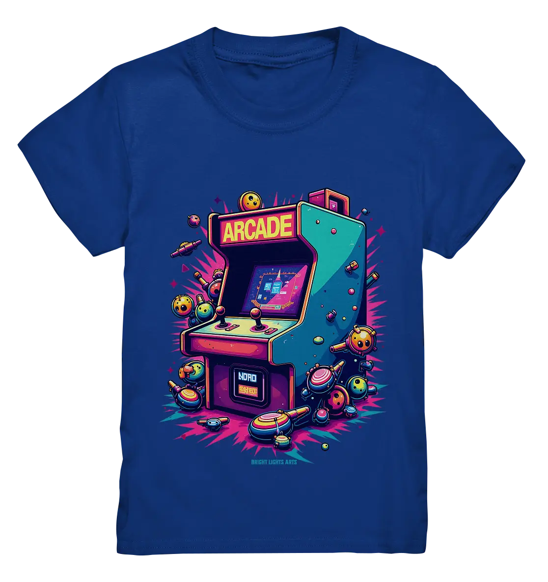Arcade Action – Farbige Hommage an die Welt der Spielhallen - Kids Premium Shirt Bright Lights Arts