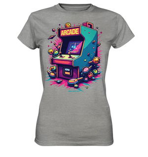 Arcade Action – Farbige Hommage an die Welt der Spielhallen - Ladies Premium Shirt Bright Lights Arts