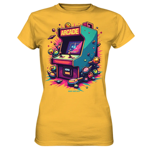 Arcade Action – Farbige Hommage an die Welt der Spielhallen - Ladies Premium Shirt Bright Lights Arts