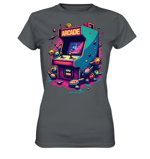 Arcade Action – Farbige Hommage an die Welt der Spielhallen - Ladies Premium Shirt Bright Lights Arts