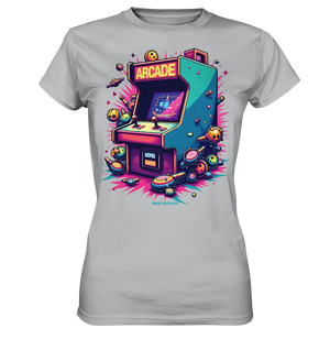 Arcade Action – Farbige Hommage an die Welt der Spielhallen - Ladies Premium Shirt Bright Lights Arts
