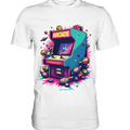 Arcade Action – Farbige Hommage an die Welt der Spielhallen - Premium Shirt Bright Lights Arts
