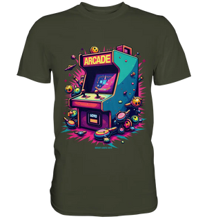 Arcade Action – Farbige Hommage an die Welt der Spielhallen - Premium Shirt Bright Lights Arts