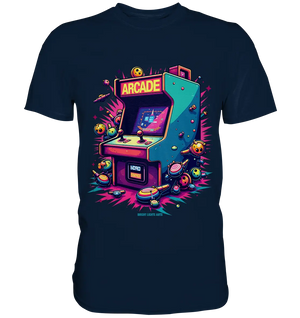 Arcade Action – Farbige Hommage an die Welt der Spielhallen - Premium Shirt Bright Lights Arts