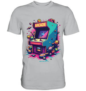 Arcade Action – Farbige Hommage an die Welt der Spielhallen - Premium Shirt Bright Lights Arts