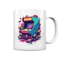 Arcade Action – Farbige Hommage an die Welt der Spielhallen - Tasse glossy Bright Lights Arts