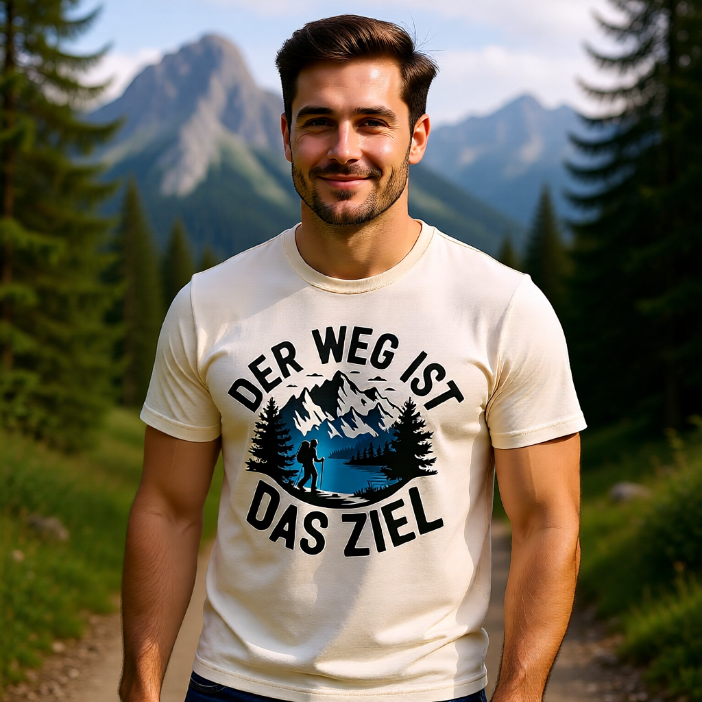 Premium T-Shirt mit Der Weg ist das Ziel von Bright Lights Arts im BLA Look