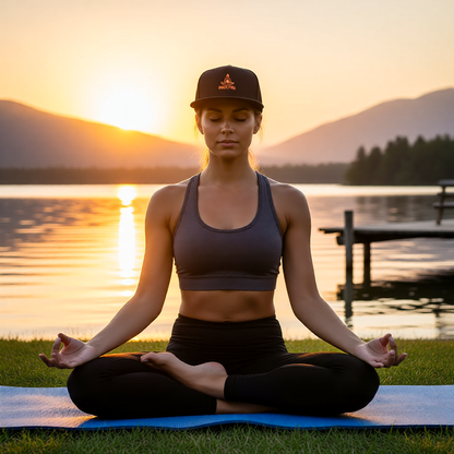Inner Fire Snapback Cap Schwarz – Spirituelle Cap Yoga & Streetwear