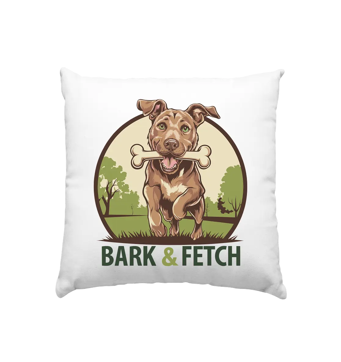 BARK & FETCH – Lebendiges Hunde-Design voller Energie - Kissen 40x40cm Bright Lights Arts