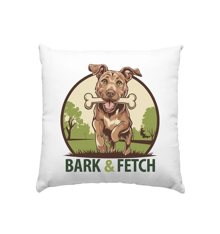 BARK & FETCH – Lebendiges Hunde-Design voller Energie - Kissen 40x40cm Bright Lights Arts
