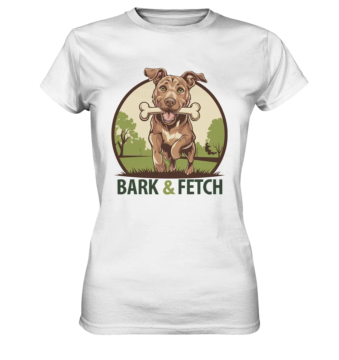 BARK & FETCH – Lebendiges Hunde-Design voller Energie - Ladies Premium Shirt Bright Lights Arts