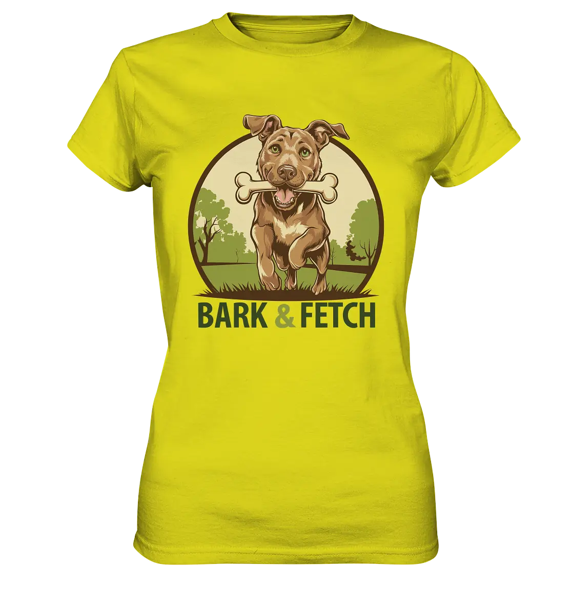 BARK & FETCH – Lebendiges Hunde-Design voller Energie - Ladies Premium Shirt Bright Lights Arts