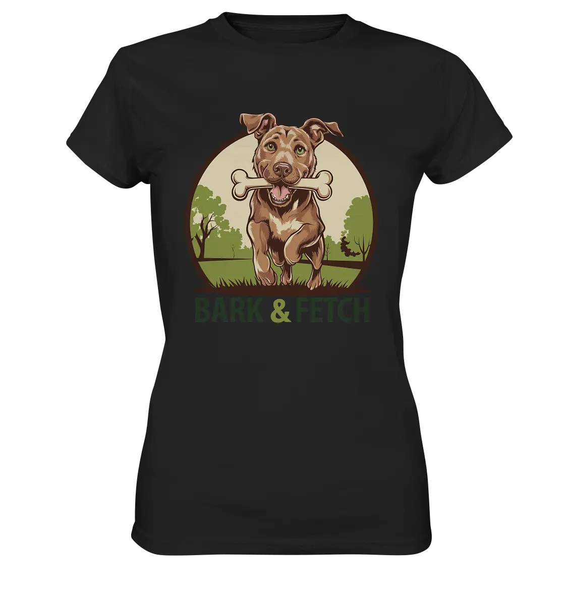 BARK & FETCH – Lebendiges Hunde-Design voller Energie - Ladies Premium Shirt Bright Lights Arts