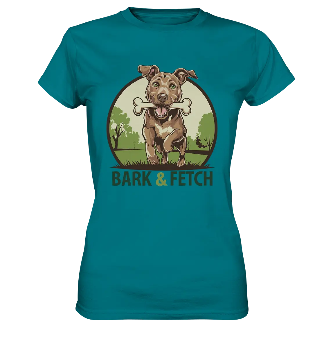 BARK & FETCH – Lebendiges Hunde-Design voller Energie - Ladies Premium Shirt Bright Lights Arts