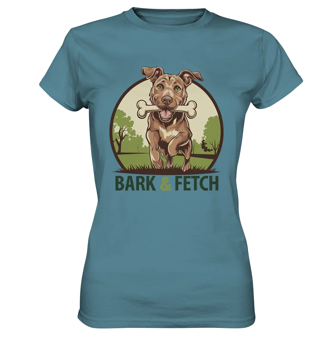 BARK & FETCH – Lebendiges Hunde-Design voller Energie - Ladies Premium Shirt Bright Lights Arts