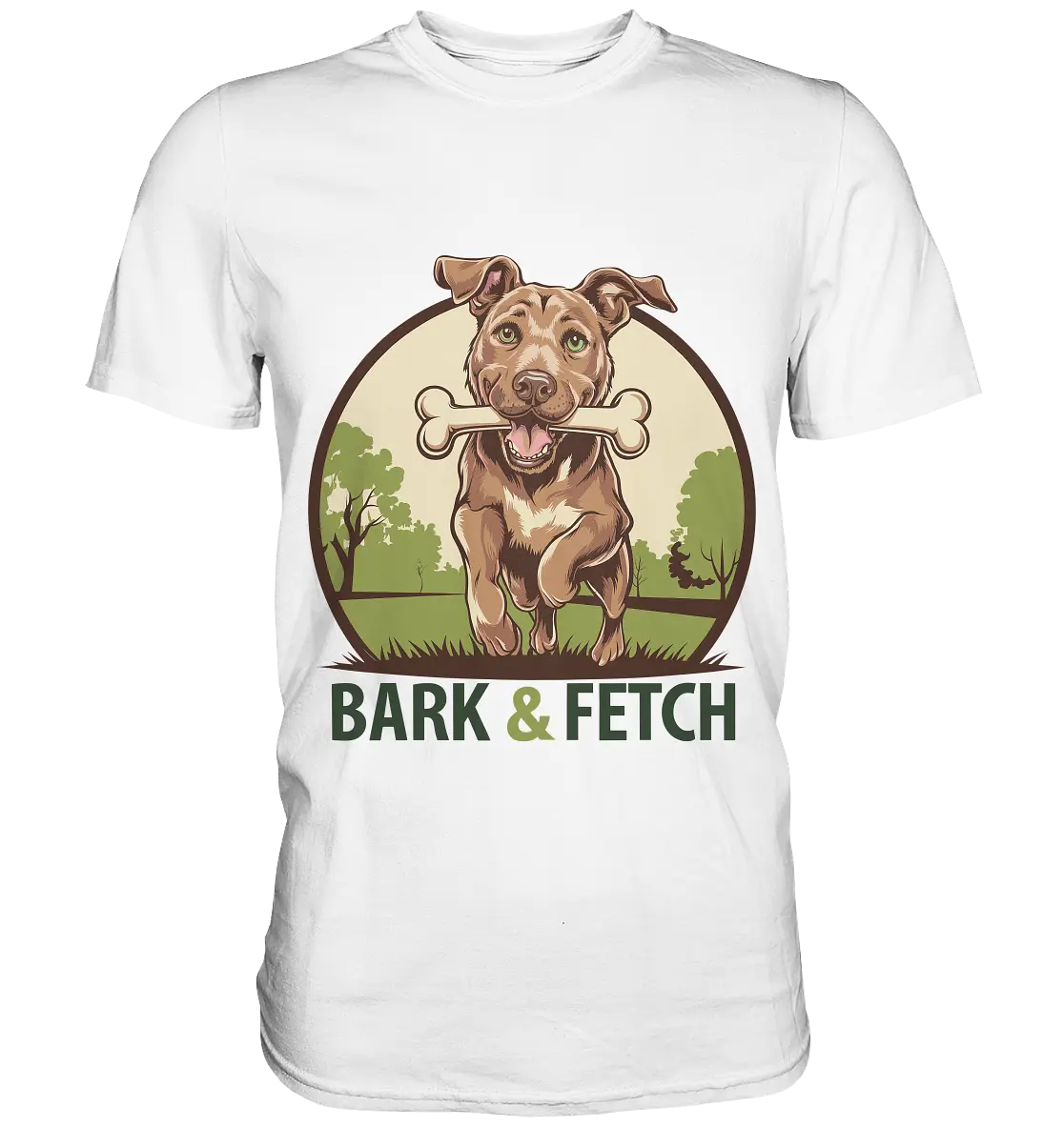 BARK & FETCH – Lebendiges Hunde-Design voller Energie - Premium Shirt Bright Lights Arts