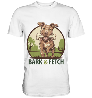 BARK & FETCH – Lebendiges Hunde-Design voller Energie - Premium Shirt Bright Lights Arts