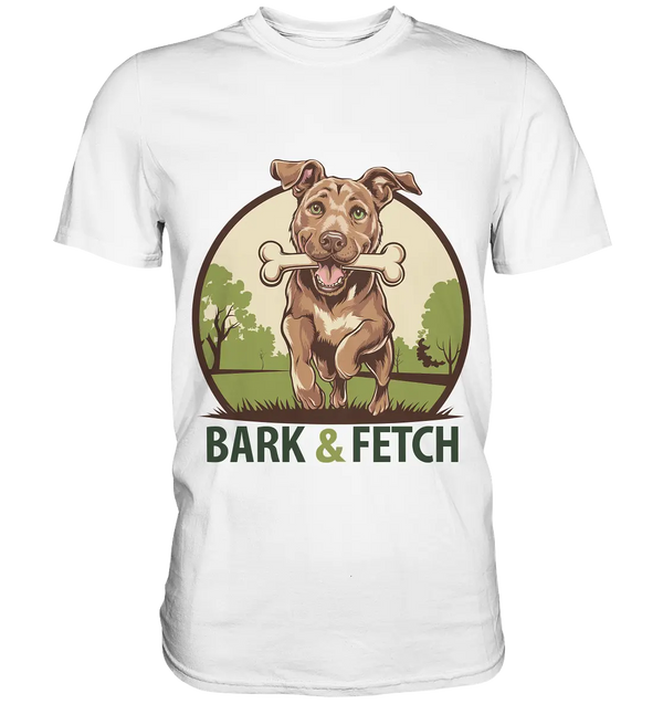 BARK & FETCH – Lebendiges Hunde-Design voller Energie - Premium Shirt Bright Lights Arts