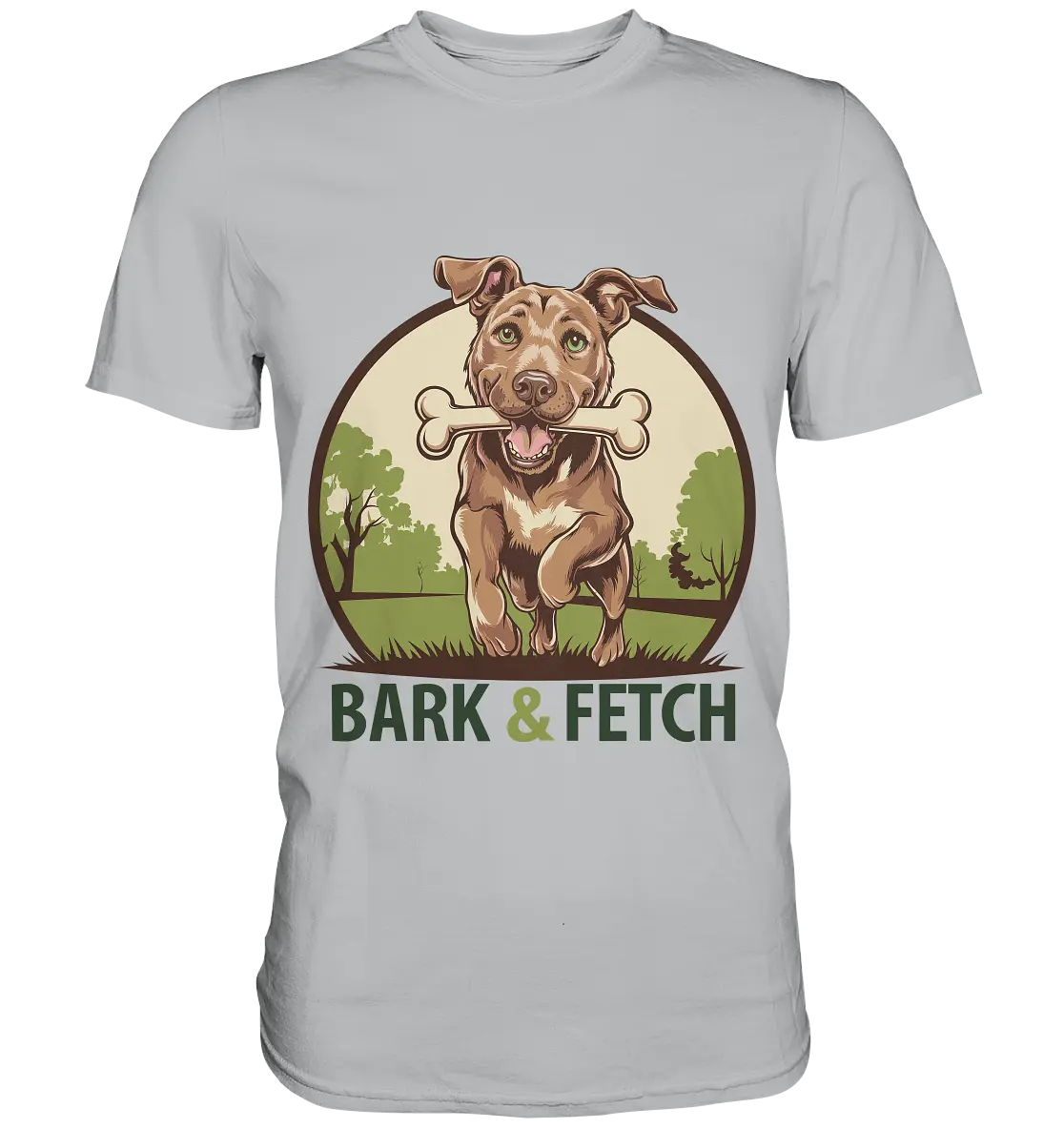 BARK & FETCH – Lebendiges Hunde-Design voller Energie - Premium Shirt Bright Lights Arts