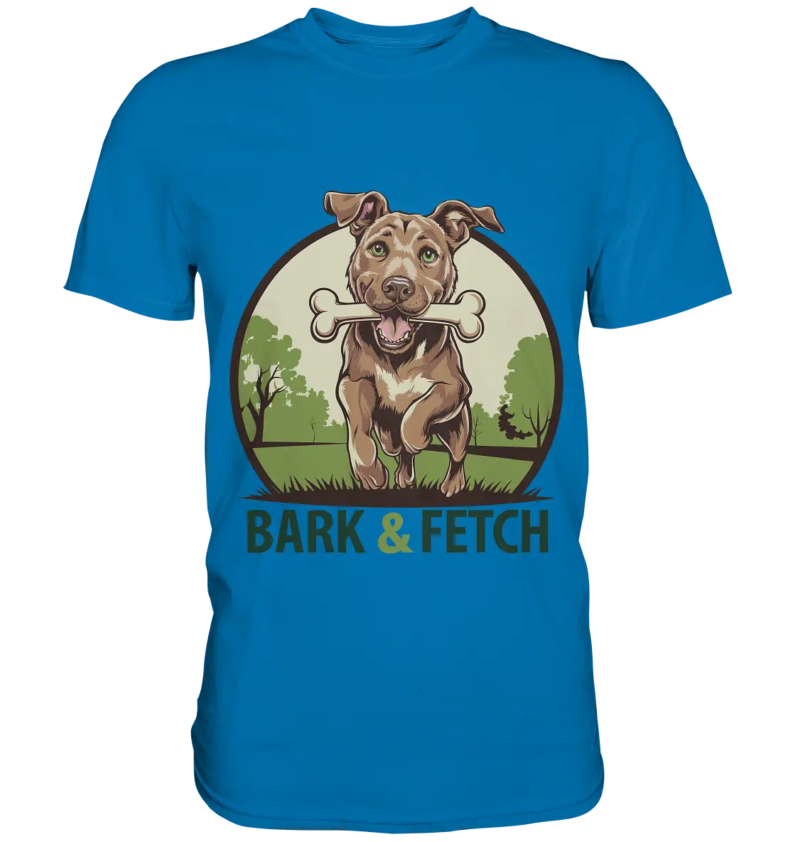 BARK & FETCH – Lebendiges Hunde-Design voller Energie - Premium Shirt Bright Lights Arts