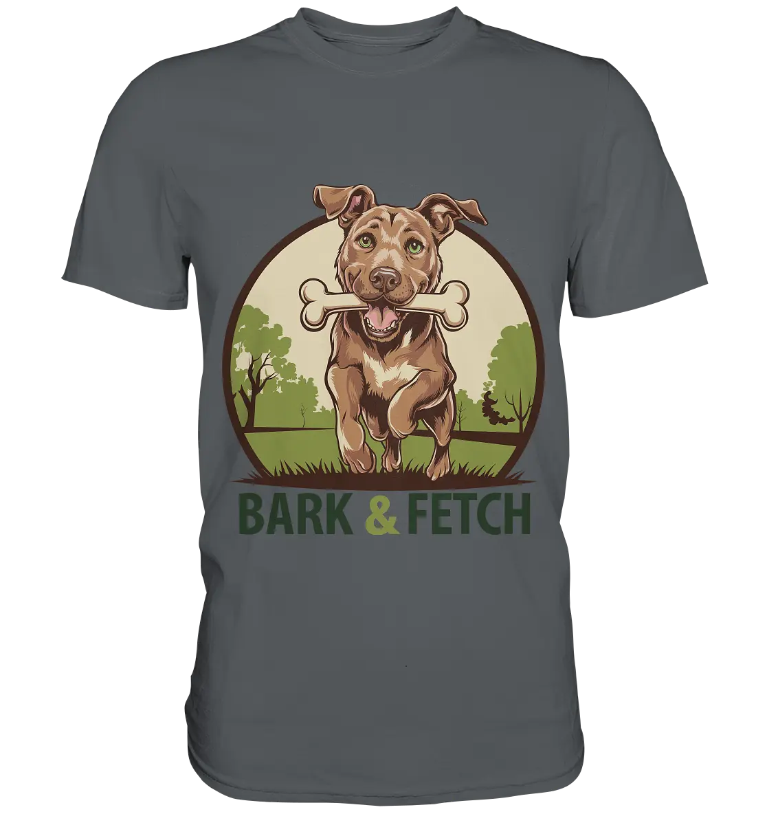 BARK & FETCH – Lebendiges Hunde-Design voller Energie - Premium Shirt Bright Lights Arts