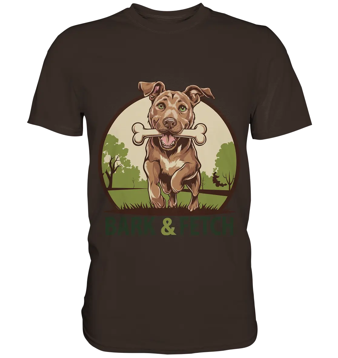 BARK & FETCH – Lebendiges Hunde-Design voller Energie - Premium Shirt Bright Lights Arts