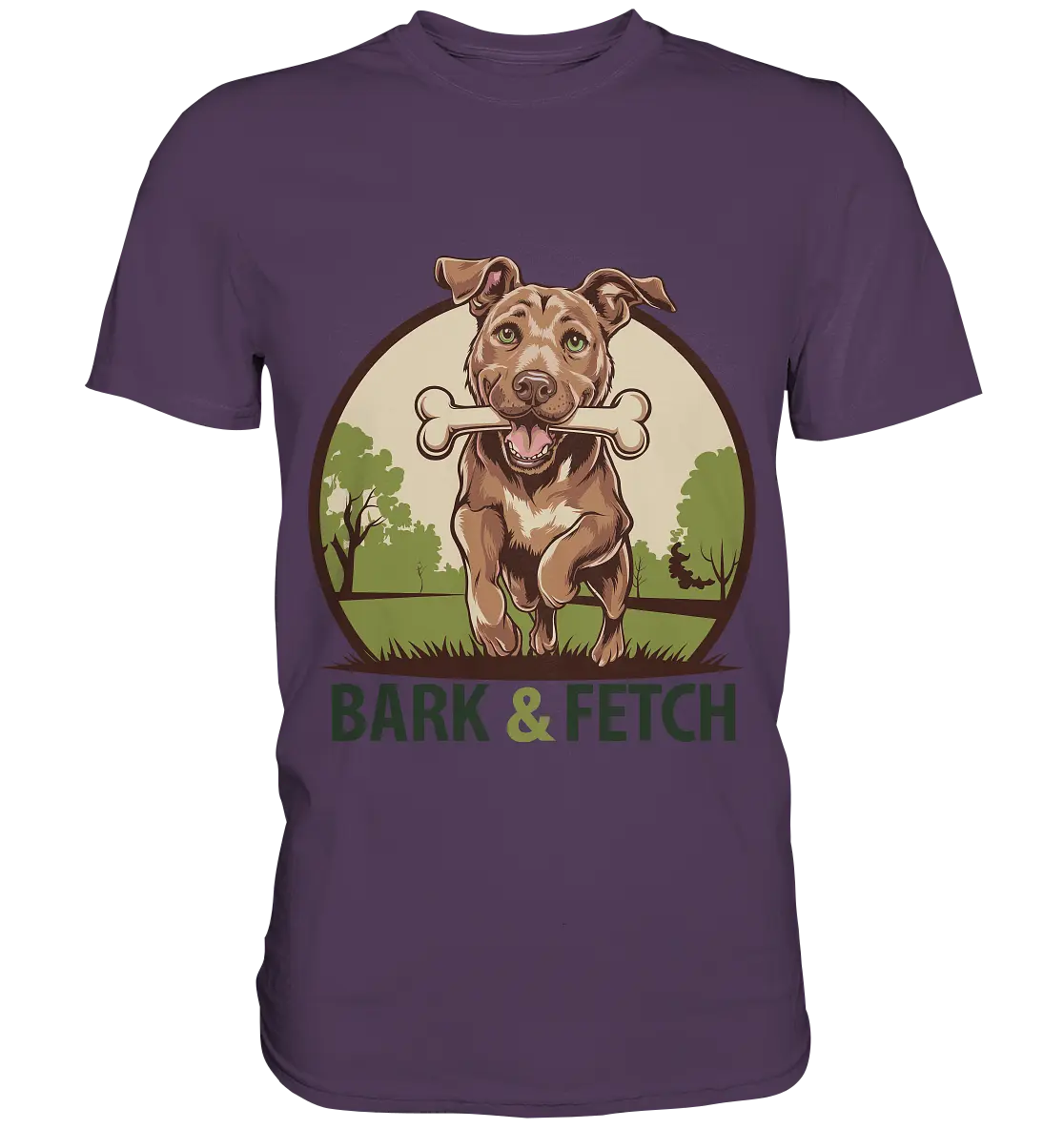BARK & FETCH – Lebendiges Hunde-Design voller Energie - Premium Shirt Bright Lights Arts