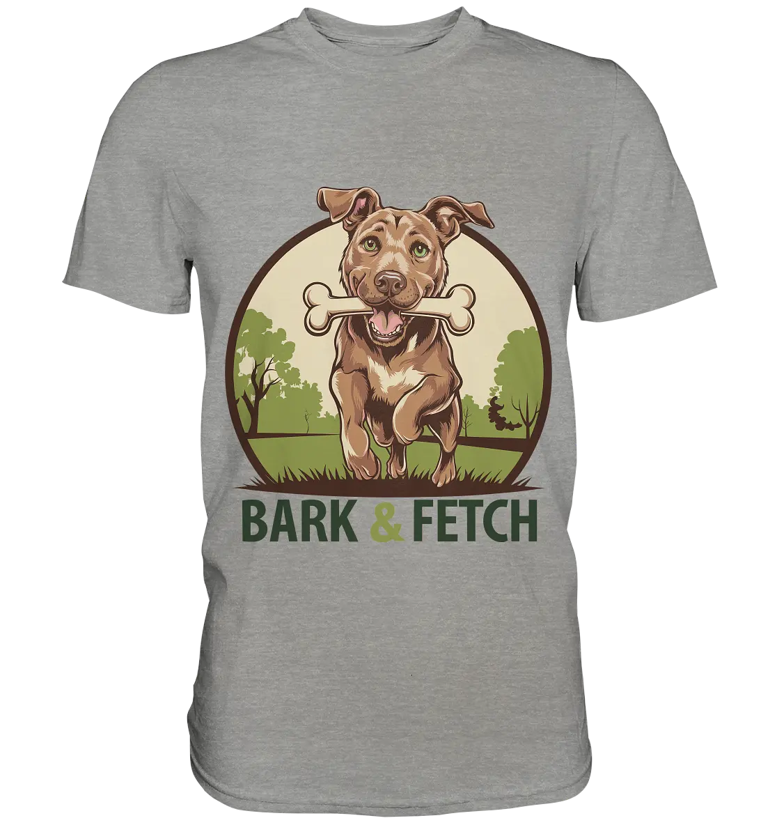 BARK & FETCH – Lebendiges Hunde-Design voller Energie - Premium Shirt Bright Lights Arts