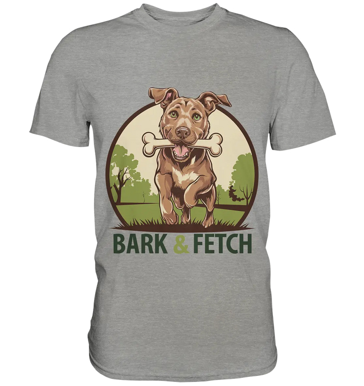 BARK & FETCH – Lebendiges Hunde-Design voller Energie - Premium Shirt Bright Lights Arts